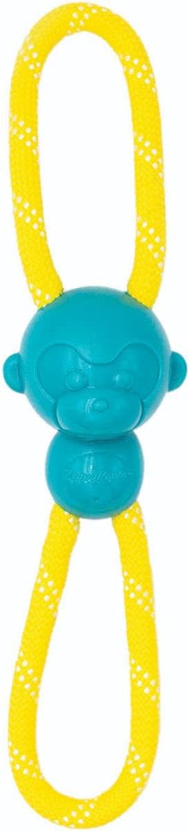 ZippyPaws - RopeTugz Teal Aggressive Chewers Dog Toy - Durable Rope, Squeaky Chew Toy, Perfect for Tug of War, Suitable for Small, Medium, and Large Breeds - Machine Washable