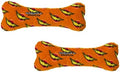 MIGHTY- NO Stuff Bone– Squeaky Plastic Core. 2-in-1 Toy. Made Durable, Strong & Tough. Interactive Play Dog Toy (Tug, Toss & Fetch). It Floats. (Orange, Large 2 Pack)