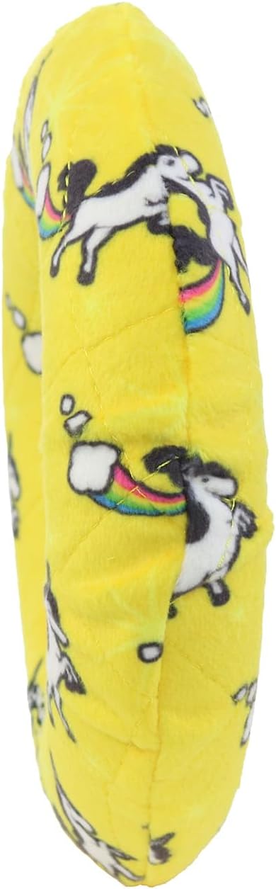 MIGHTY- NO Stuff Ring - Squeaky Plastic Core. 2-in-1 Toy. Made Durable, Strong & Tough. Interactive Play (Tug, Toss & Fetch). It Floats (Unicorn, Medium 2 Pack)