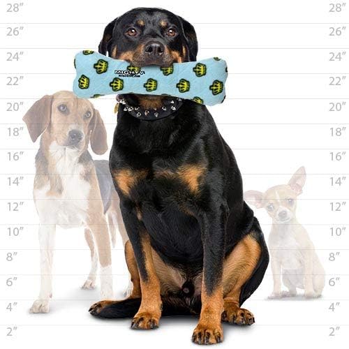 MIGHTY- NO Stuff Bone– Squeaky Plastic Core. 2-in-1 Toy. Made Durable, Strong & Tough. Interactive Play Dog Toy (Tug, Toss & Fetch). It Floats. (Blue, Large 2 Pack)