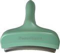 Pet Deshedding Tool with Curve Blade, Cat Grooming Brush, Tight V-shaped Teeth Shedding Comb for Cats and Dogs (Green, Large)