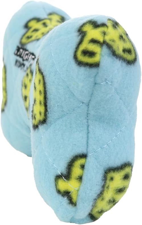 MIGHTY- NO Stuff Bone– Squeaky Plastic Core. 2-in-1 Toy. Made Durable, Strong & Tough. Interactive Play Dog Toy (Tug, Toss & Fetch). It Floats. (Blue, Medium 2 Pack)