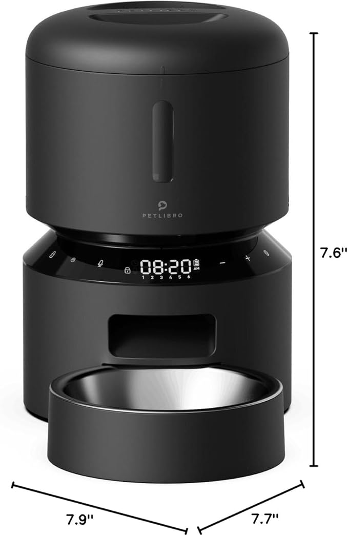 PETLIBRO Automatic Cat Feeder – 3L Programmable Pet Food Dispenser with Airtight Storage, Timed Portion Control, Voice Meal Call & Dual Power Supply, Clog-Free Healthy Feeding for Cats & Small Dogs
