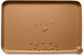 Hoki Found Large Silicone Pet Food Mats Tray - Non Slip Pet Dog Cat Bowl Placemats - Dog Cat Feeding Mat - Waterproof - Butterscotch
