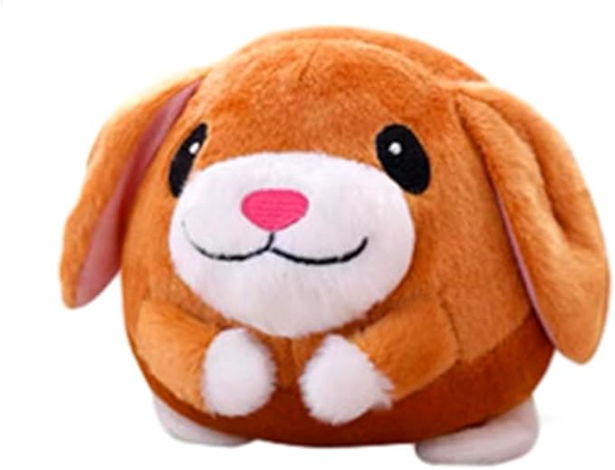 Interactive Dog Toys, 2026 New Active Moving Squeaky Dog Ball with Talking Sound, Rechargeable Washable Plush Toy (Dog)