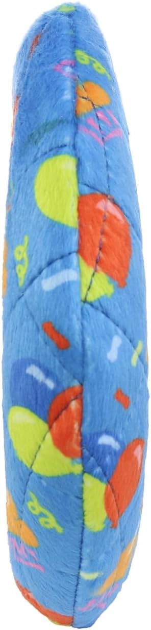 MIGHTY- NO Stuff Ring - Squeaky Plastic Core. 2-in-1 Toy. Made Durable, Strong & Tough. Interactive Play (Tug, Toss & Fetch). It Floats (Celebration, Medium)