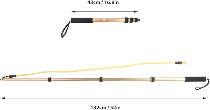 Sorandy Flirt Pole for Dogs Chase and Tug of War, Interactive Toys with Rope Lure Teaser Wand for Outdoor Training and Exercise, Teaser Stick for Small Medium Large Pets, 52 Inch