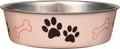 Loving Pets Bella Dog Bowls- Stainless Steel Dog & Cat Bowls - Spill Proof Dog Food Bowl, Cat Bowl, Puppy Essentials & Pet Supplies Great for Home & Travel (Large 35-65 lbs, Paparazzi Pink)