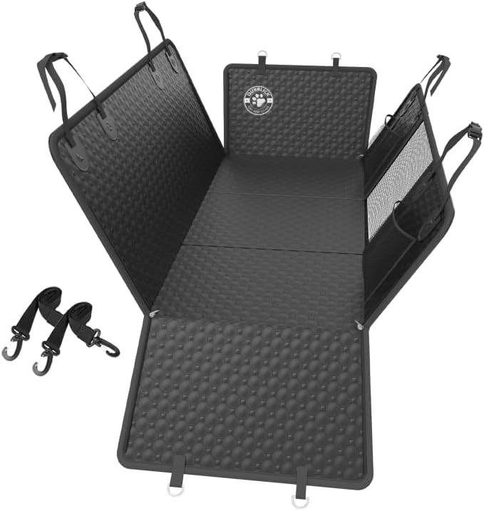 Hard Bottom Dog Car Seat Cover for Pets, Large Space Rigid Base, 450 lbs Weight Capacity, 2025 Upgraded Material Scratch-Resistant for Enhanced Safety, Easy Clean and Use Fits Car,SUV,Truck