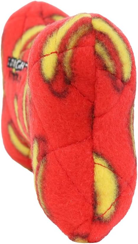 MIGHTY- NO Stuff Bone– Squeaky Plastic Core. 2-in-1 Toy. Made Durable, Strong & Tough. Interactive Play Dog Toy (Tug, Toss & Fetch). It Floats. (Red, Medium)