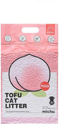Tofu Cat Litter Natural Clumping Tofu Cat Litter, Fast Clumping and Easily Scoop-able 5.5lb/88oz 5 Scents - Peach, 4 Pack