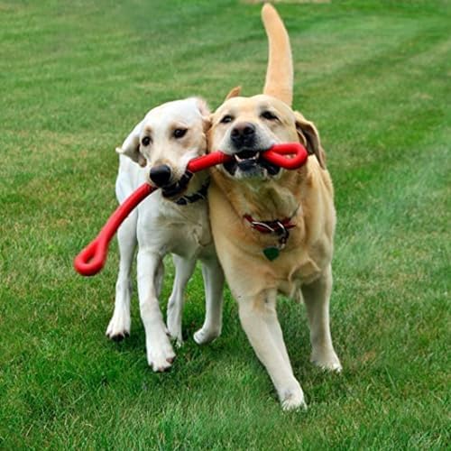 Perfect Tug Dog Tug of War Dog Toy, Safe Puppy Chew Toys, Made in The USA Rubber-Free Toy 24” Long
