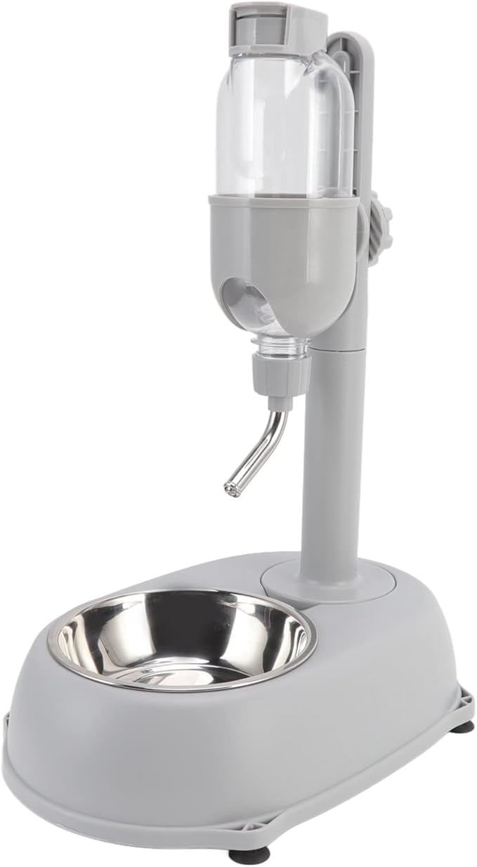 500ml Pet Standing Water Dispenser Bowl, Food Feeder Bowl with Detachable Pole Automatically Feeding Water