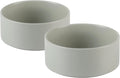 Ceramic 5.1inch Set of 2 Dog and Cat Bowls, Food and Water Feeder for Small Breed Dogs, Kitty, Cats, 2pcs Dog & Cat Dishes(2 Bowls, Grey)