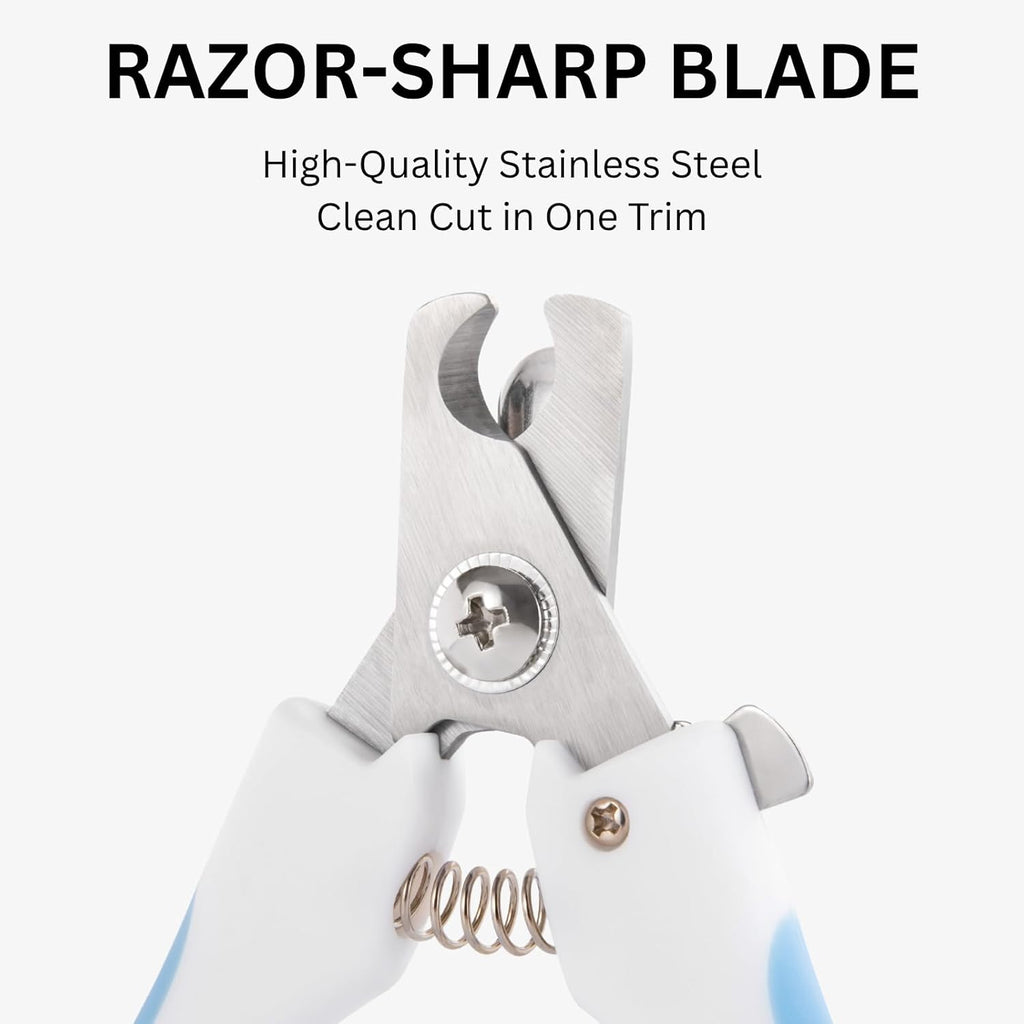 AIXINPET Dog & Cat Nail Clippers and Trimmers - with Free Nail File, Protective Guard to Avoid Over Cutting, Extra Sharp Blade - Suitable for Small to Large Dogs & Cats, Birds and Rabbits (Small)