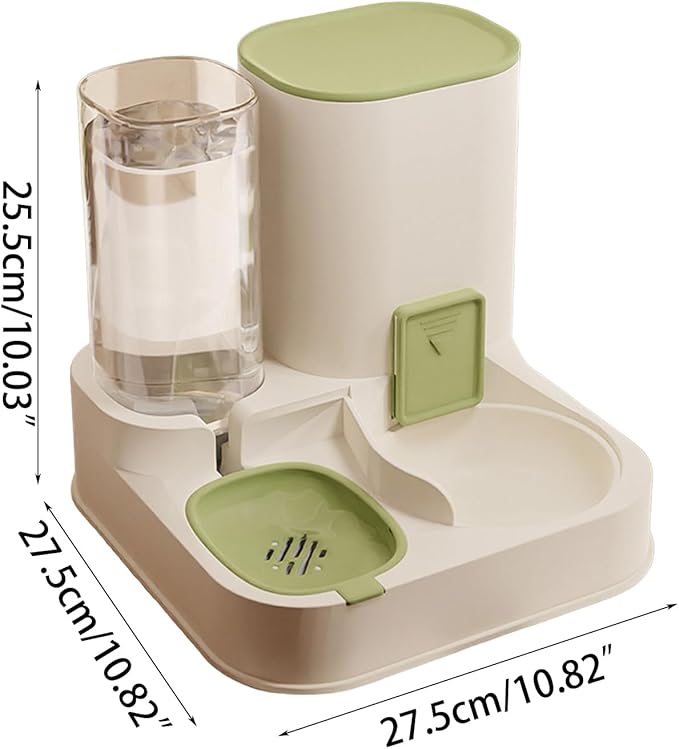 Automatic Pet Feeders and Water Dispenser Set 2 in 1 Feeders and Waterer Set Cats Bowl Pet Food Storage Pet Supplies