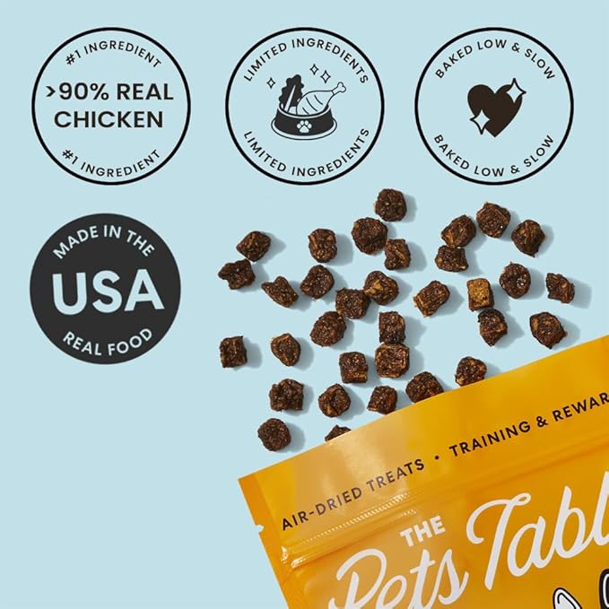 The Pets Table Chicken Grain-Free Air-Dried Healthy Dog Treats, 5-Ounce Bag