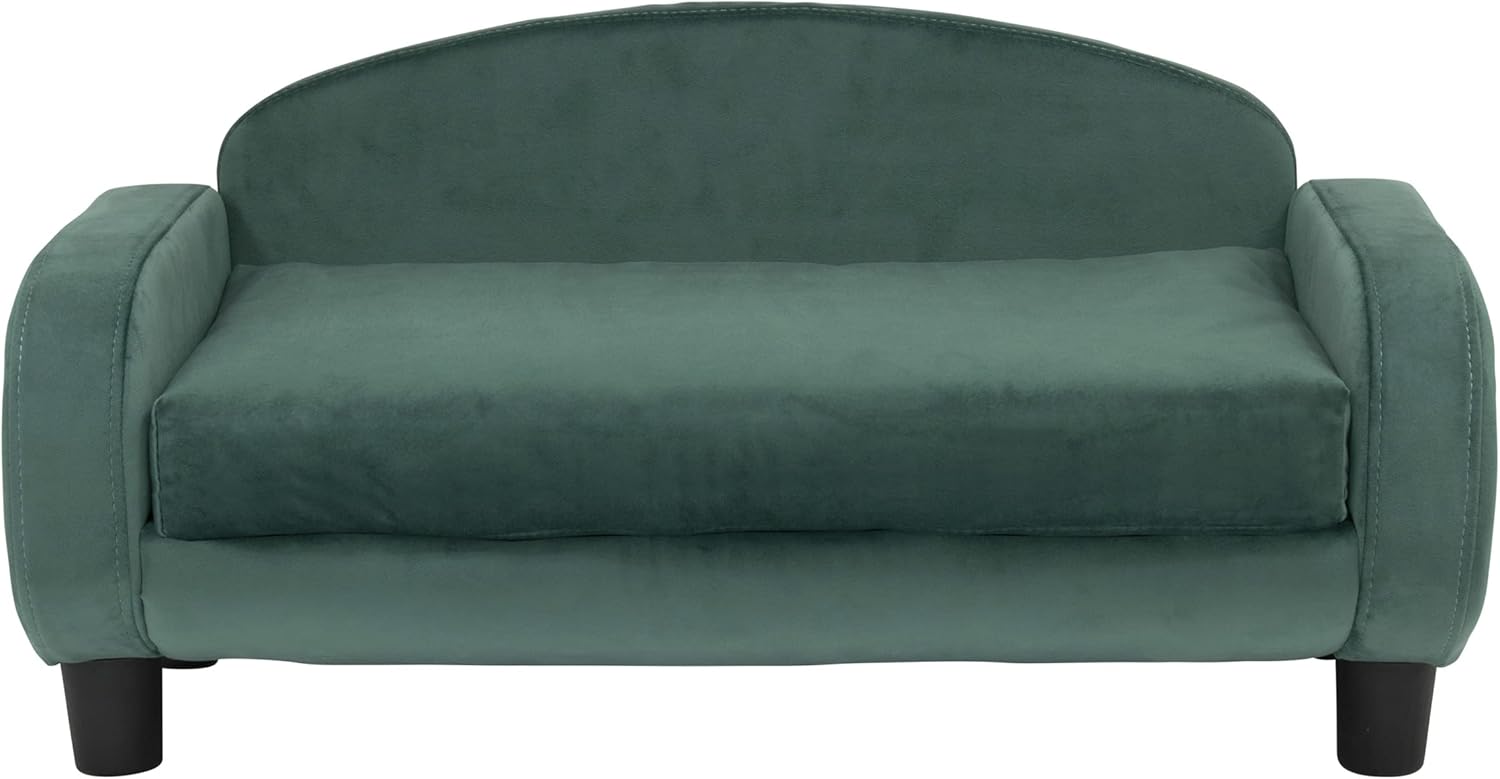 Paws & Purrs Cat Sofa Bed, Pet Couch for Indoor Cats Elevated Cat Beds with Removable Washable Mattress Cover for Kitten, Puppy or Small Animal- 31.5" Wide, Teal
