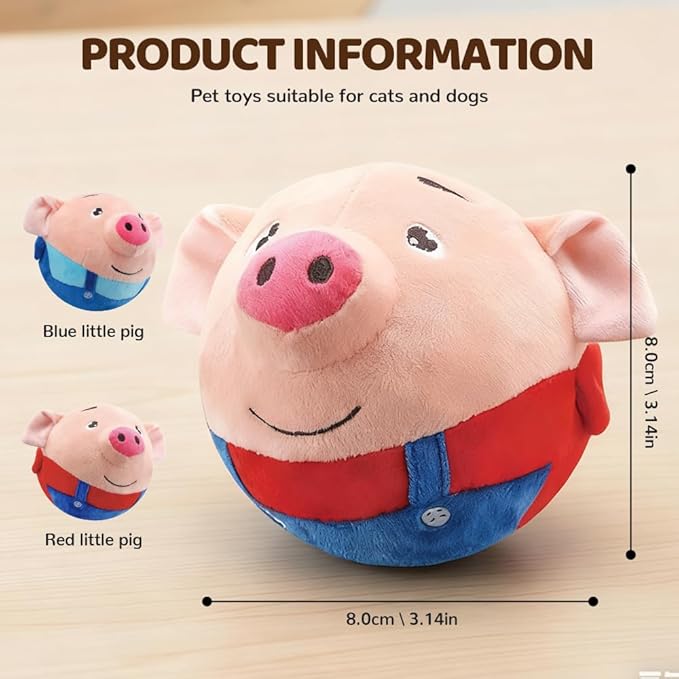 Interactive Dog Toys, 2026 New Active Moving Squeaky Dog Ball with Talking Sound, Rechargeable Washable Plush Toy (2PCS)