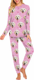 MyPupSocks Custom Face Pajamas Sets for Women, Personalized Photo Sleepwear XS-XXL