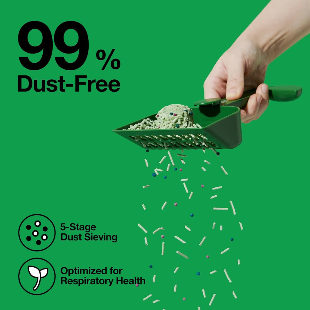 VETRESKA Tofu Cat Litter,Natural Kitty Litter Strong Clumping Flushable Cat Litter Pellets Ultra Absorbent,Odor Control,Dust-Free,Low Tracking Eco-Friendly Tofu Litter,Greentea(5.5lb×2bags)