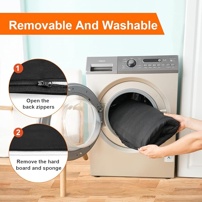 Vailge Dog Car Seat Cover for Trucks,Large Back Seat Extender for Dogs,Waterproof Non Inflatable Hard Bottom Dog Seat Cover for Trucks F150, RAM1500,Silverado,GMC Sierra