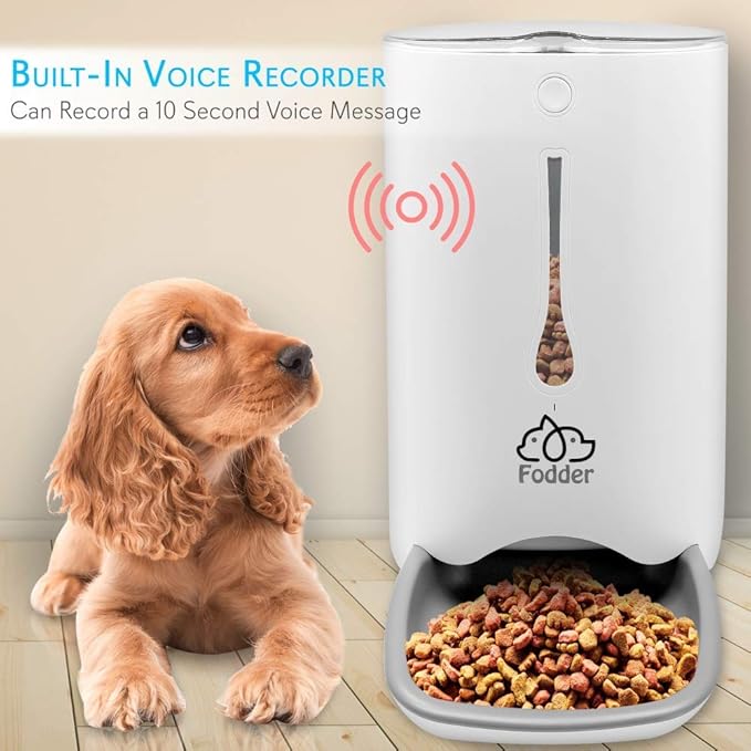 SereneLife Automatic Dog Feeder, Programmable Dispenser with Voice Recording, Adjustable Dispense, LCD Display, Cat Feeder Automatic for Optimal Feeding Schedule