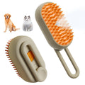Cat Steam Brush for Shedding 4 in 1 Dog Brush with Steam Pet Hair Cleaning Brush Comb for Spray Pet Grooming for Long & Short Haired Pets Comb for Cats (Brown)