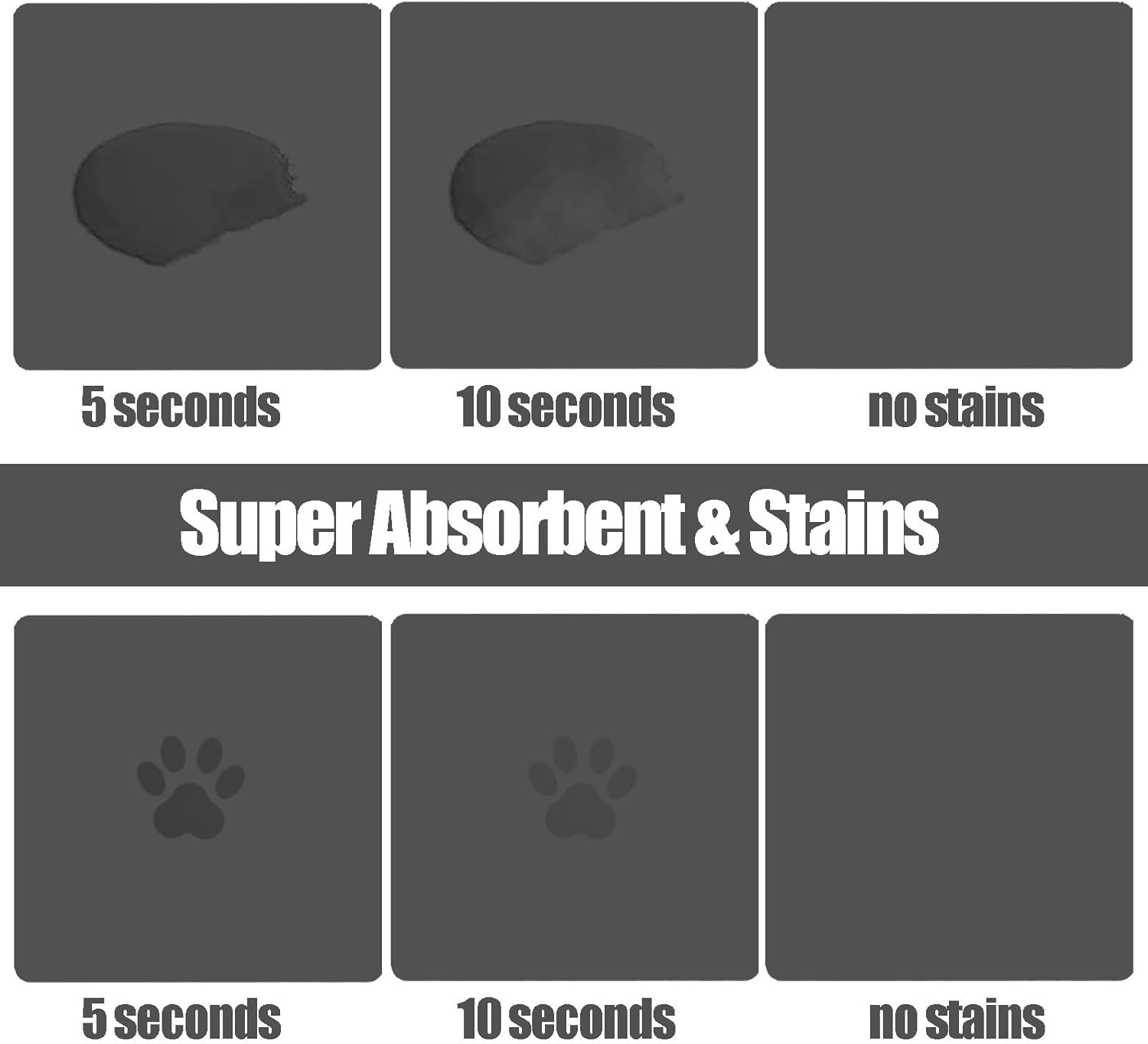 Large Pet Feeding Mat, 39.4" x 31.5" Absorbent Quick Dry Dog Mat for Food and Water Bowl, Non Skid Cat Bowl Mat, No Stains for Pet Water Dispenser Pet Supplies for Messy Drinkers