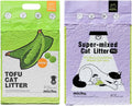 Tofu Cat Litter Natural Clumping Tofu Cat Litter 5.5lb/88oz 5 Scents (Original + Mixed, 2 Pack)