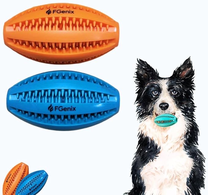 Indestructible Dog Toy Ball (Pack of 2) – Natural Rubber Tough Chew Toys for Aggressive Chewers – Durable Tug & Fetch Rubber Dog Toys – Safe, Dog-Friendly Interactive Dog Toys