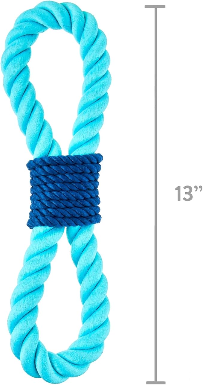 Durable Chomp and Tug Buddy Rope Dog Toy – Looped Rope Toy for Dogs, Tug of War Dog Toy for Moderate Chewers, Interactive Puppy, All Lifestages Dogs. (Pack of 2)