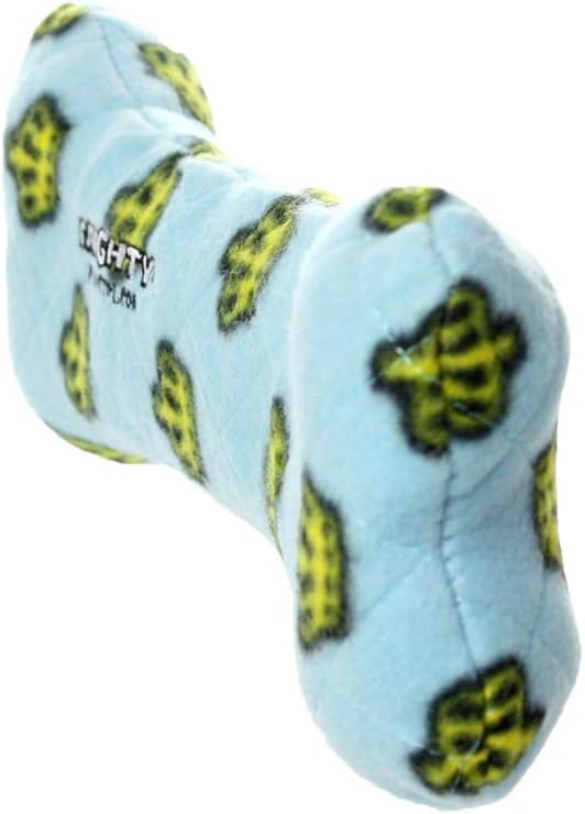 MIGHTY- NO Stuff Bone– Squeaky Plastic Core. 2-in-1 Toy. Made Durable, Strong & Tough. Interactive Play Dog Toy (Tug, Toss & Fetch). It Floats. (Blue, Large 2 Pack)