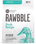 BIXBI Rawbble Freeze Dried Dog Food, Duck Recipe, 26 oz - 95% Meat and Organs, No Fillers - Pantry-Friendly Raw Dog Food for Meal, Treat or Food Topper - USA Made in Small Batches