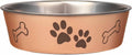 Loving Pets Bella Dog Bowls- Stainless Steel Dog & Cat Bowls - Spill Proof Dog Food Bowl, Cat Bowl, Puppy Essentials & Pet Supplies Great for Home & Travel (X-Large 65-100lbs, Champagne)