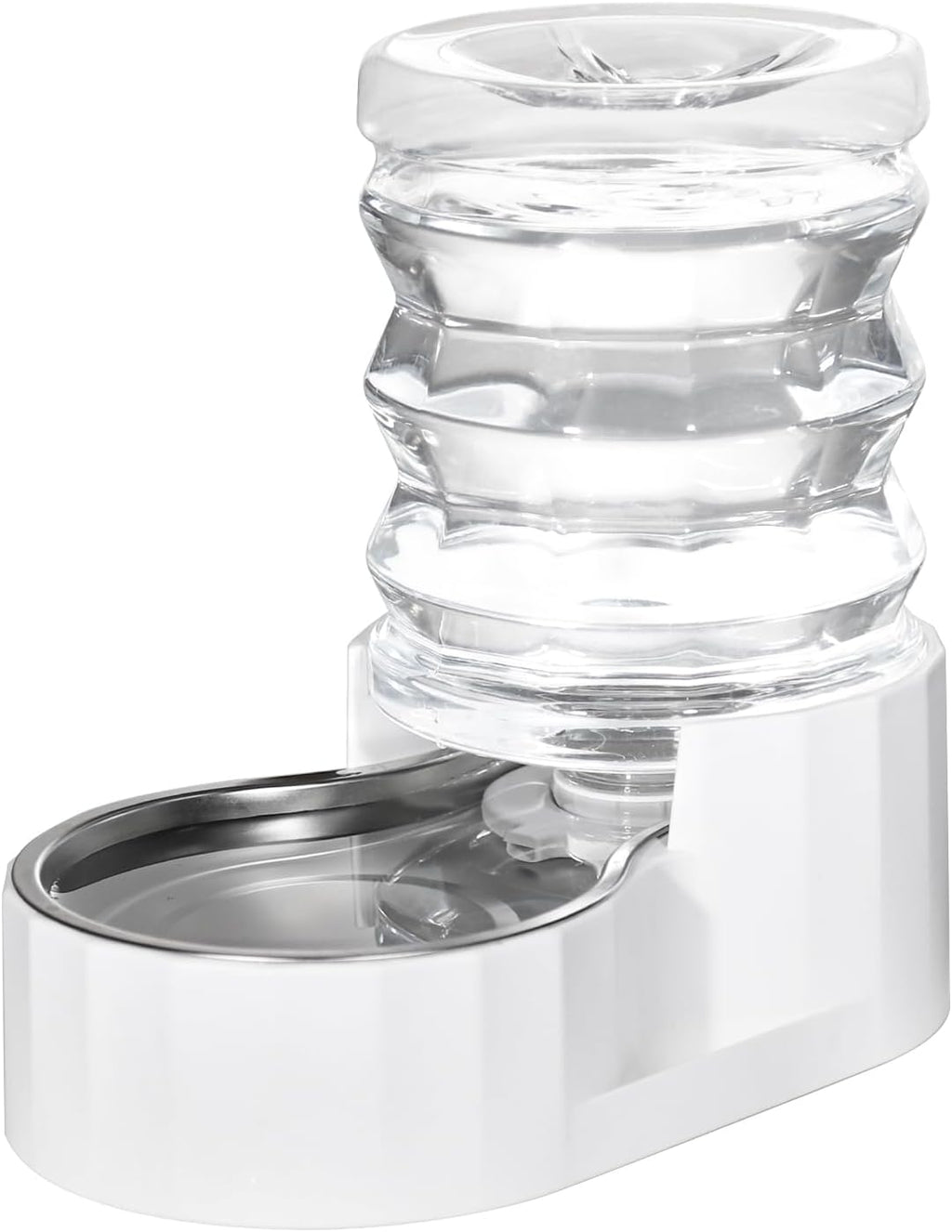 RIZZARI Dog Water Bowl Dispenser: 5L Automatic Stainless Steel Gravity Feeder - Large Capacity Ideal for Indoor and Outdoor Hydration