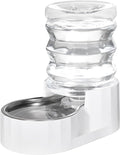 RIZZARI Dog Water Bowl Dispenser: 5L Automatic Stainless Steel Gravity Feeder - Large Capacity Ideal for Indoor and Outdoor Hydration