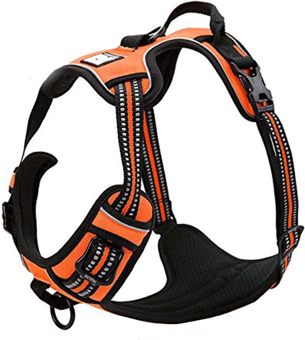 TRUE LOVE Truelove Adjustable No-Pull Dog Harness Reflective Pup Vest Harnesses Comfortable Control Brilliant Colors TLH5651(Orange,M)