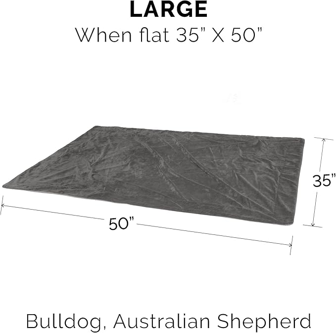 Furhaven Waterproof Throw Blanket for Dogs & Indoor Cats, Washable - Two-Tone Luxe Velvet Dog Blanket - Granite Gray, Large