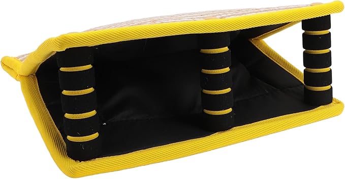 Dog Bite Cuneiform, Dog Bite Pillow with 3 Comfortable Handles, Bite Training Toy for Dogs, Jute Biting Pad for Puppy Training, Interactive Play Toy for Tug of War and Exercise