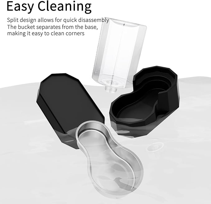 RIZZARI Large Dog Water Dispenser: 7L Raised Gravity Gray Automatic Stainless Steel Waterer - 100% BPA Free - Pet Feeder for Senior Dogs with Joint Pain in Bedroom Garden