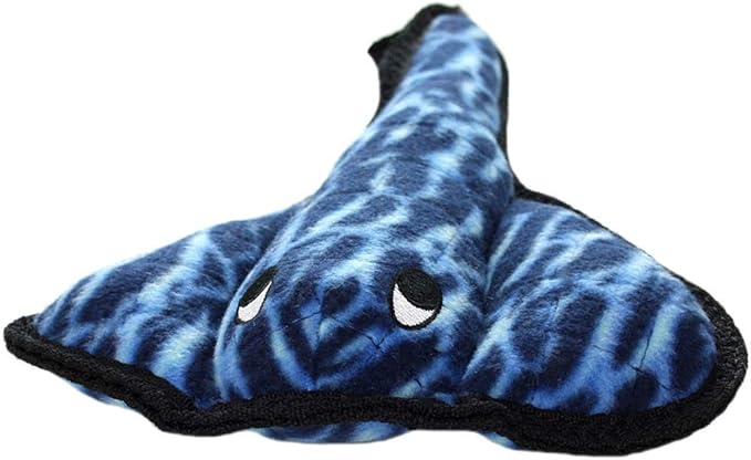 TUFFY - World's Tuffest Soft Dog Toy - Ocean Stingray - Squeakers - Multiple Layers. Made Durable, Strong & Tough. Interactive Play (Tug, Toss & Fetch). Machine Washable & Floats. (2 Pack)