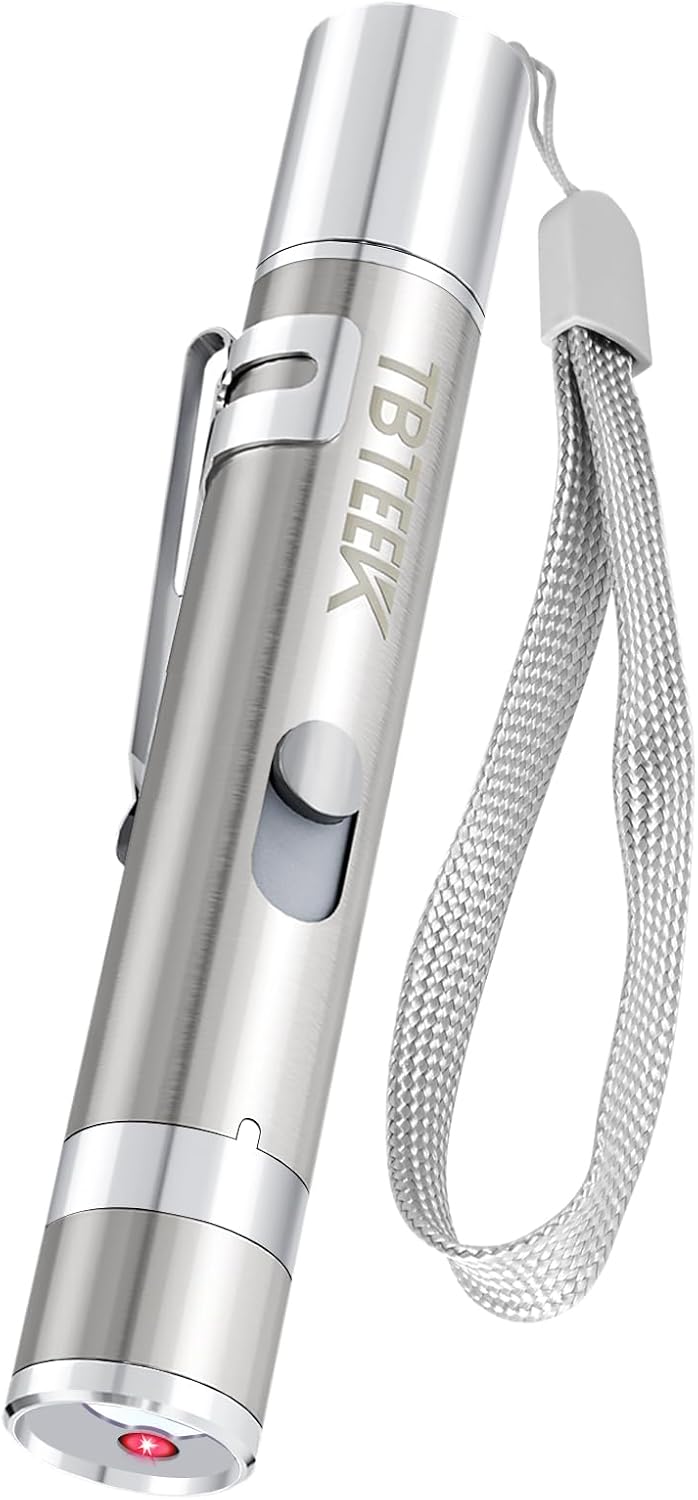 TBTeek Cat Toys, USB Rechargeable Kitten Toy, 3 Light Modes & 5 Adjustable Patterns, Portable Interactive Pet Dog Cat Mouse Toy for Fun Chase Play Exercise