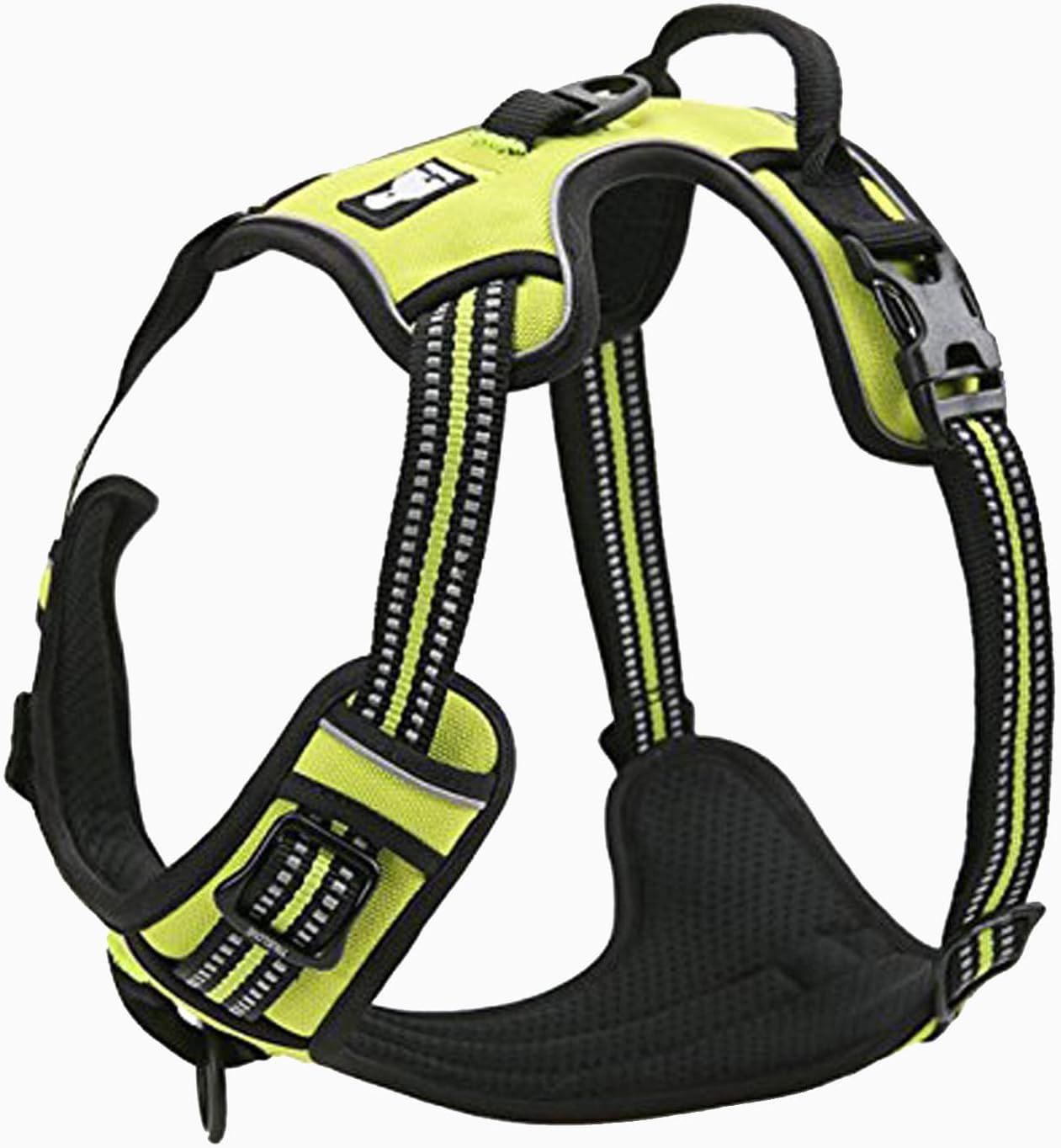 TRUE LOVE Truelove Adjustable No-Pull Dog Harness Reflective Pup Vest Harnesses Comfortable Control Brilliant Colors TLH5651(Neon Yellow,XL)