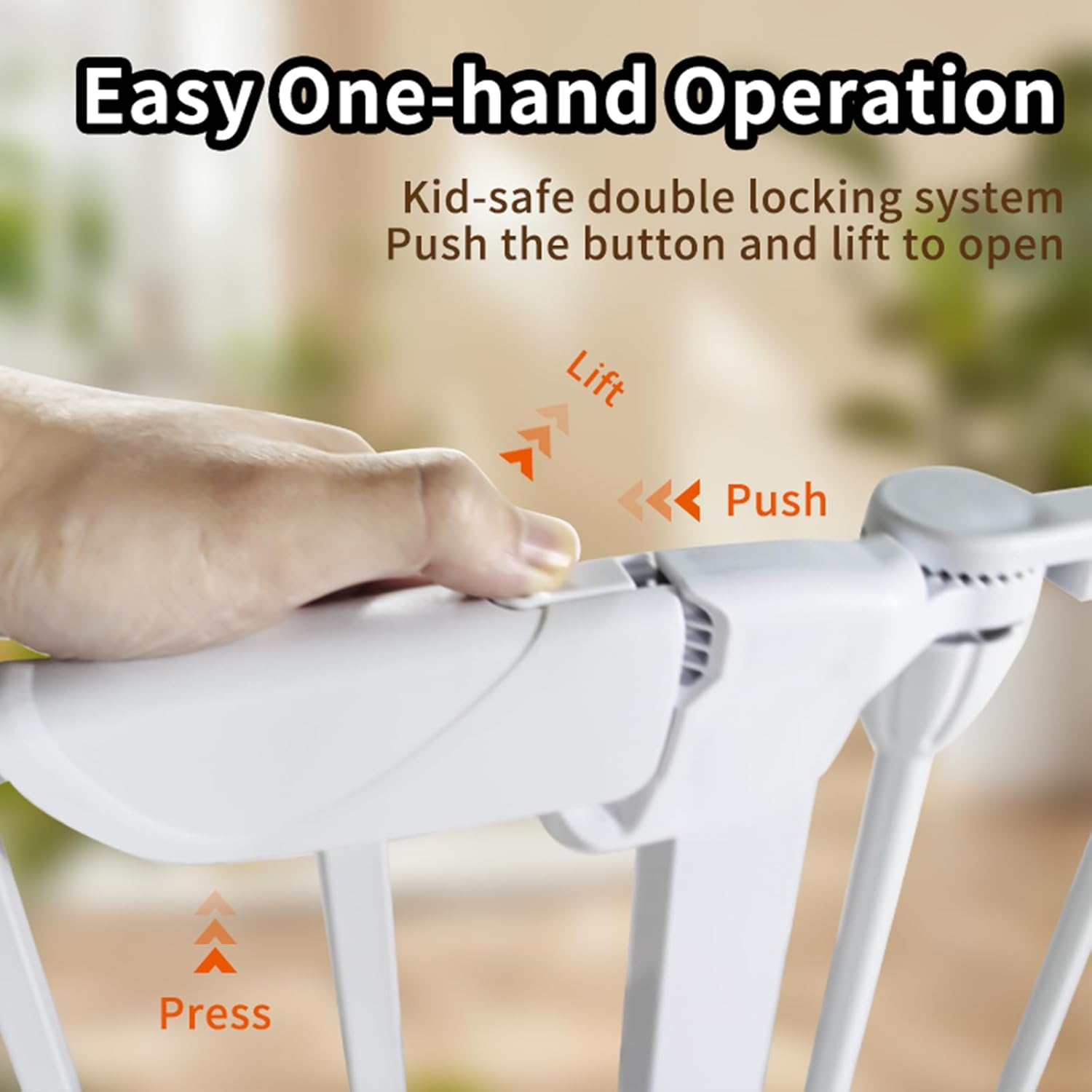 Extra Wide Baby Gate, 30" Tall 142" Wide Configurable Baby Gate Fireplace Safety Fence, Metal Pet Safety Playpen for Toddler/Pet/Dog Christmas Tree Fence (Whtie, (6-Panel))