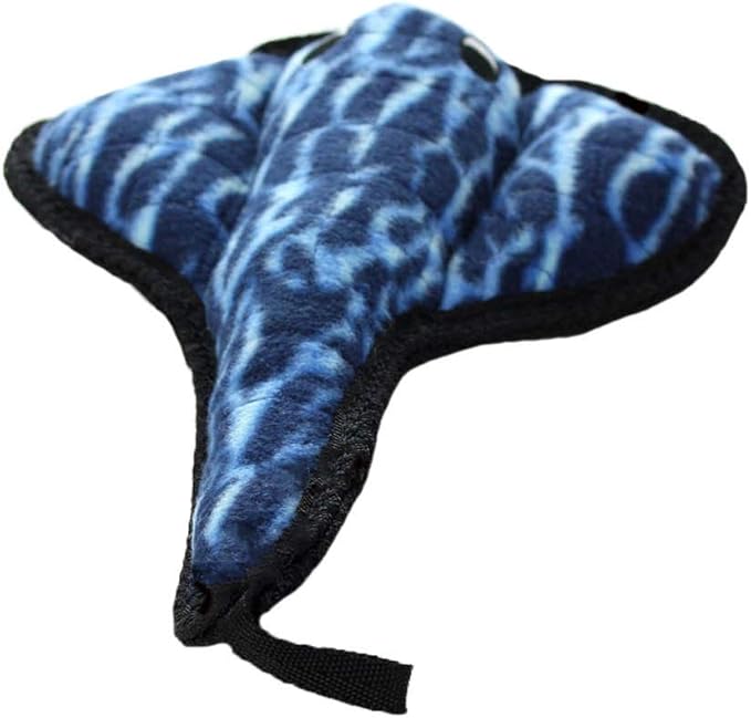 TUFFY - World's Tuffest Soft Dog Toy - Ocean Stingray - Squeakers - Multiple Layers. Made Durable, Strong & Tough. Interactive Play (Tug, Toss & Fetch). Machine Washable & Floats. (2 Pack)