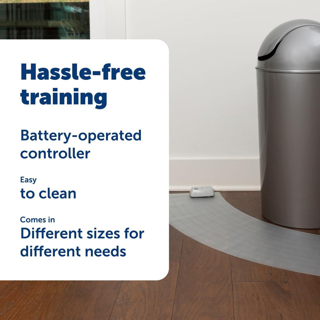 PetSafe ScatMat Indoor Pet Training Mats - Helps Prevent Furniture Climbing - Adjustable Correction Mat - Touch-Activated Design - LCD Pet Mat Controller - Battery Operated - Curved, 50" x 12"