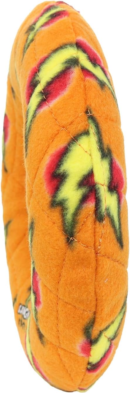 MIGHTY- NO Stuff Ring - Squeaky Plastic Core. 2-in-1 Toy. Made Durable, Strong & Tough. Interactive Play (Tug, Toss & Fetch). It Floats (Orange, Medium 2 Pack)