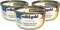Five Oceans Solid Gold Wet Cat Food Shreds in Gravy - 3 Count Sample Pack - Real Tuna & Mackerel Cat Food for All Ages - Grain Free, Sensitive Stomach