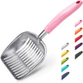 WePet Cat Litter Scoop, Aluminum Alloy Sifter, Kitty Metal Scooper, Deep Shovel, Long Handle, Poop Sifting, Kitten Pooper Lifter, Durable, Heavy Duty, for Litter Box